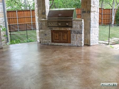 acid stained concrete patio